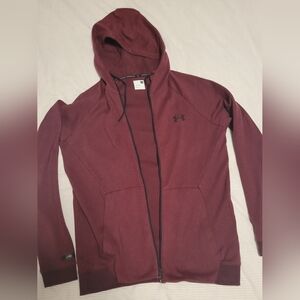 Under Armour Burgundy Zipup Hoodie Large